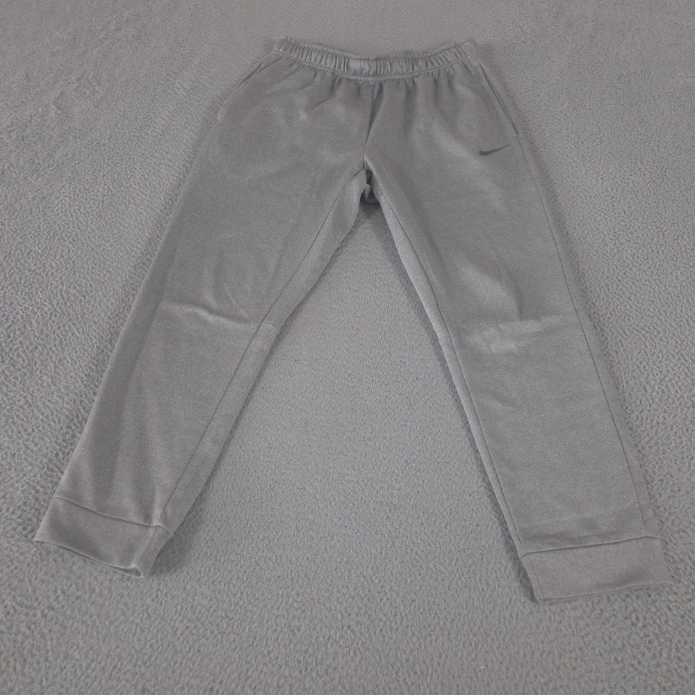 Nike Sweatpants Mens Large Grey Therma-Fit Tapered Leg Fleece Joggers Workout